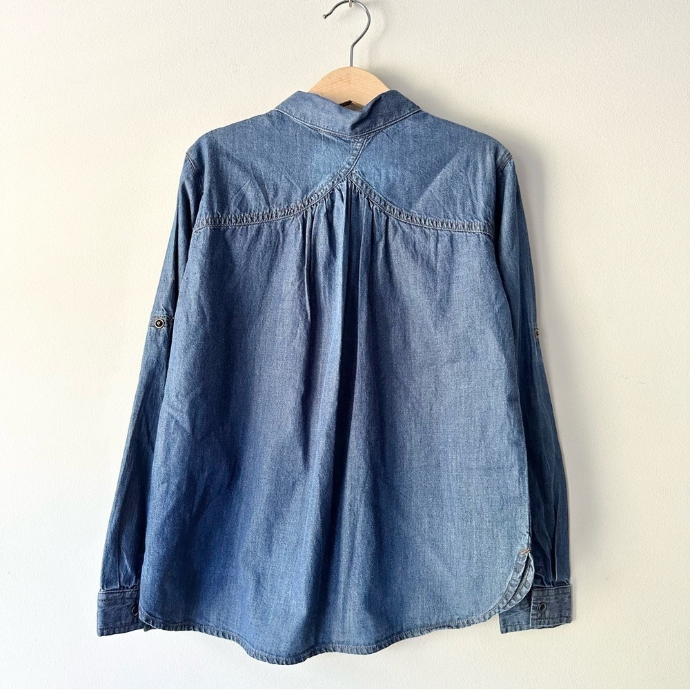 Mayoral Long Sleeve Denim Button Down Shirt - Picture 7 of 9